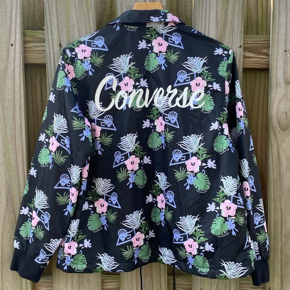Converse Jackets & Blazers - NWT Converse Floral Rain Coat